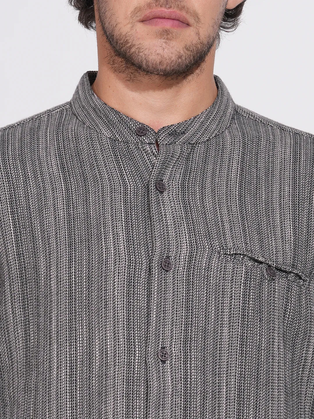 Green Regular Fit Regular Collar Men's Shirt by Being Human Clothing - Image 5