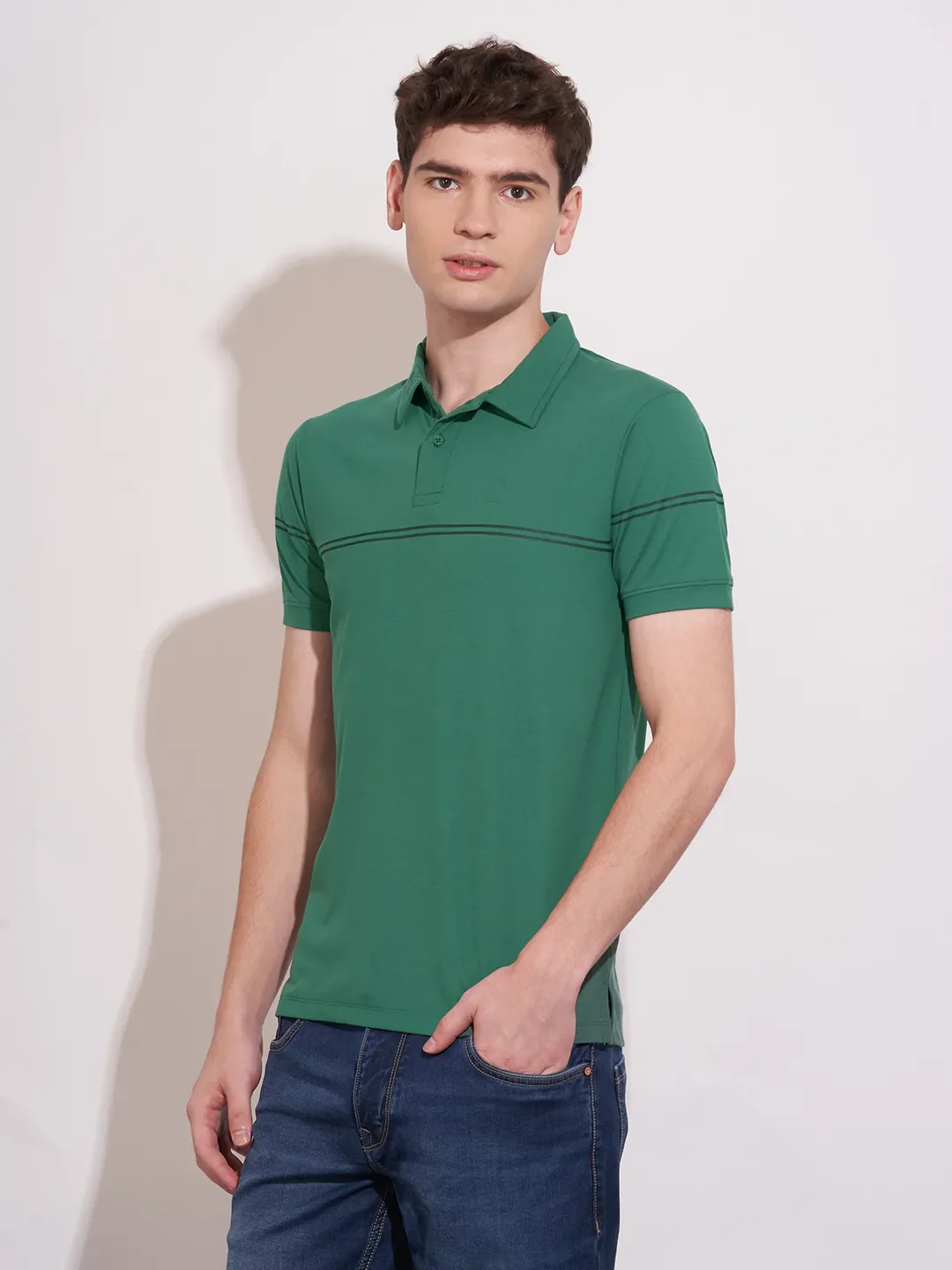 Blue Regular Fit Men's Polo T-Shirt by Being Human Clothing - Image 2