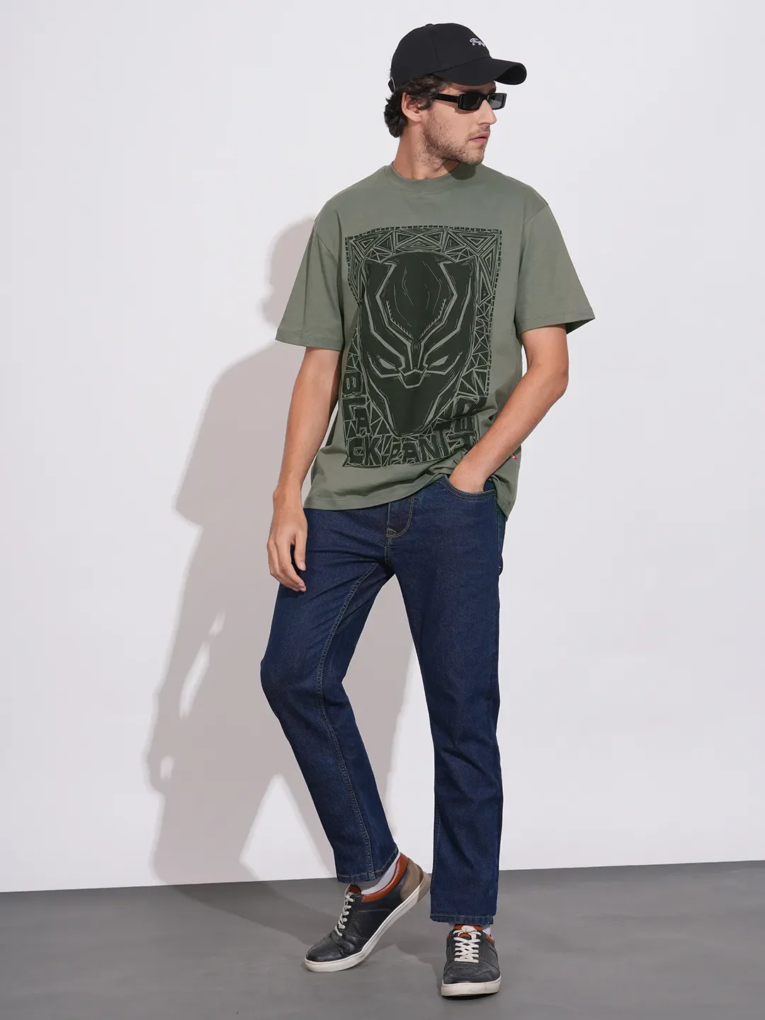Grey Easy Fit Round Neck Men's T-Shirt by Being Human Clothing - Image 4