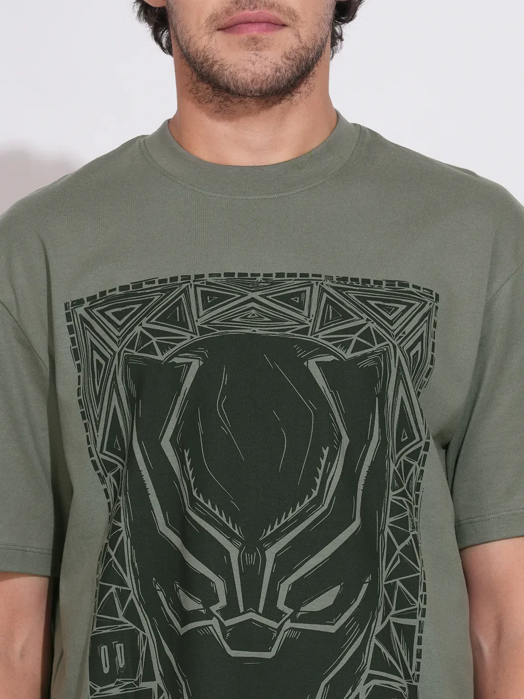 Grey Easy Fit Round Neck Men's T-Shirt by Being Human Clothing - Image 5