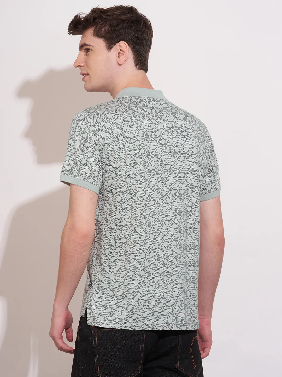 Grey Regular Fit Men's Polo T-Shirt by Being Human Clothing - Image 3