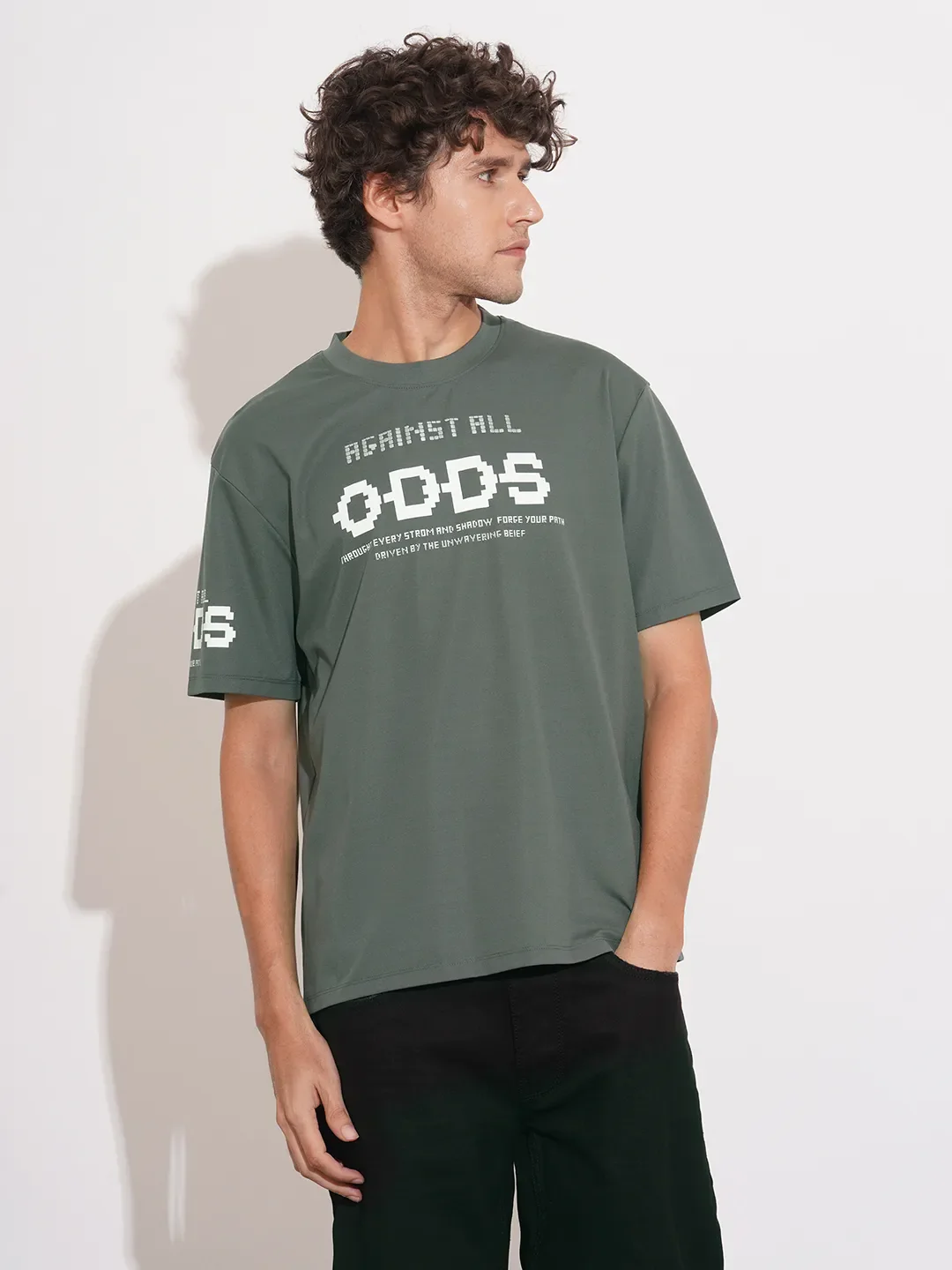 Grey Easy Fit Men's Short Sleeves T-Shirt by Being Human Clothing
