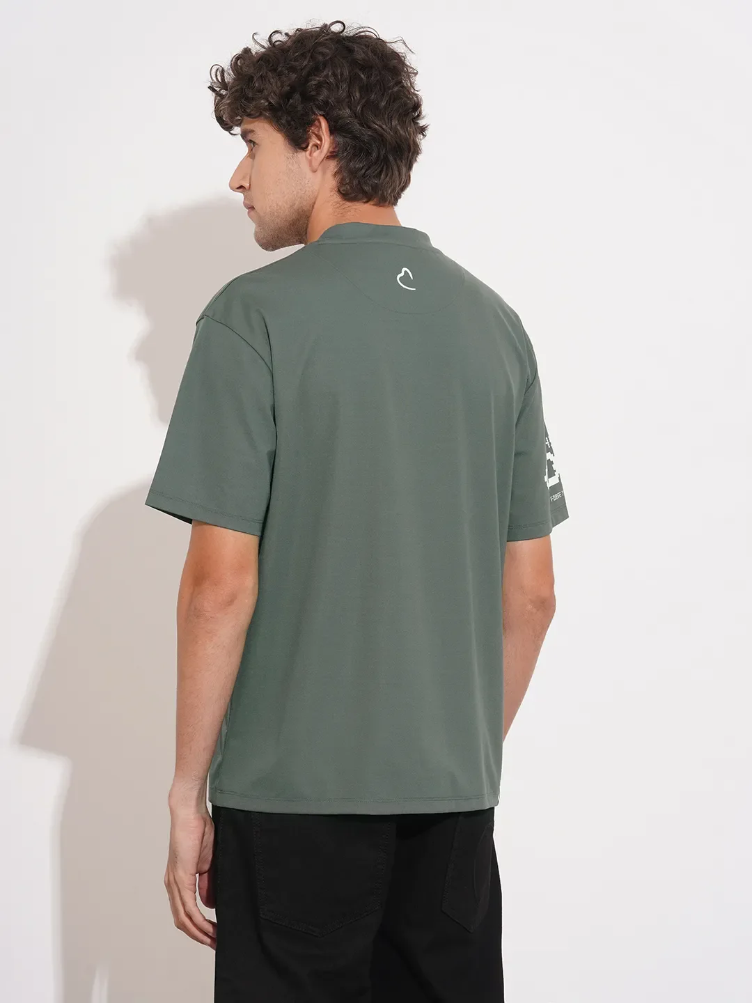 Grey Easy Fit Men's Short Sleeves T-Shirt by Being Human Clothing - Image 3