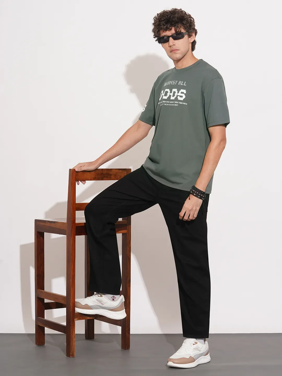 Grey Easy Fit Men's Short Sleeves T-Shirt by Being Human Clothing - Image 4