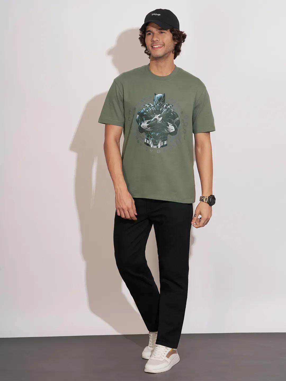 Grey Easy Fit Round Neck Men's T-Shirt by Being Human Clothing - Image 4