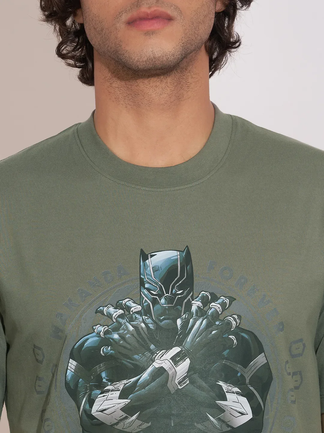 Grey Easy Fit Round Neck Men's T-Shirt by Being Human Clothing - Image 5