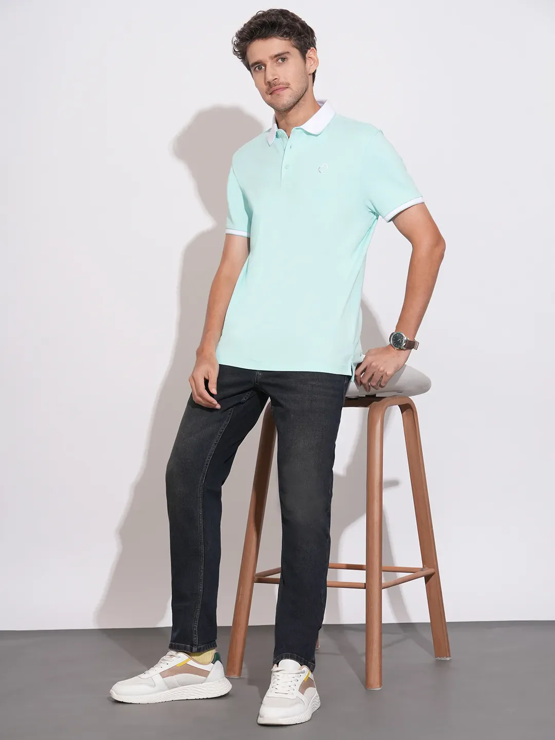 Grey Skinny Fit Denims For Men By Being Human Clothing - Image 4