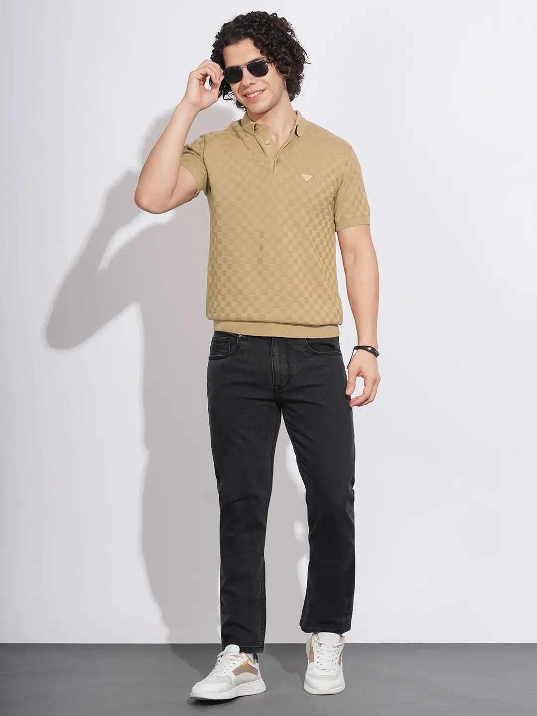 Blue Regular Fit Men's Polo T-Shirt by Being Human Clothing - Image 4