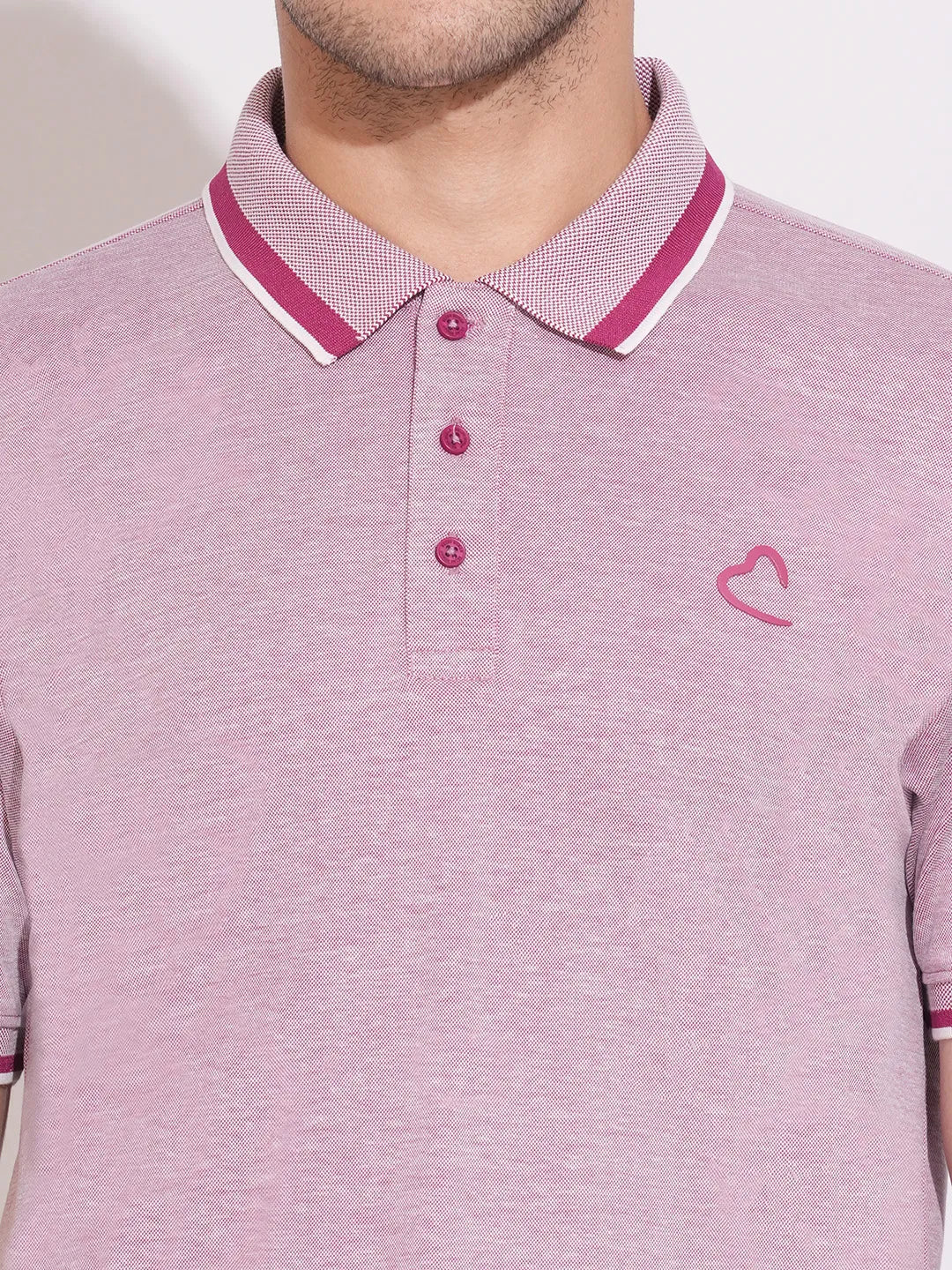 Maroon Regular Fit Men's Polo T-Shirt by Being Human Clothing - Image 5