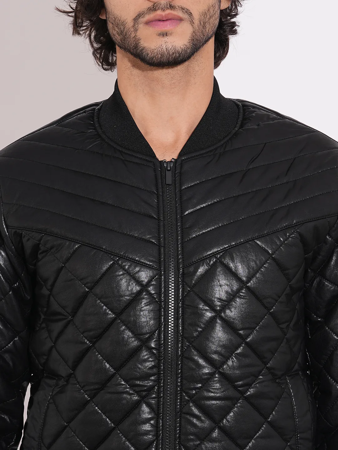 Black Regular Fit Men's Jacket by Being Human Clothing - Image 5