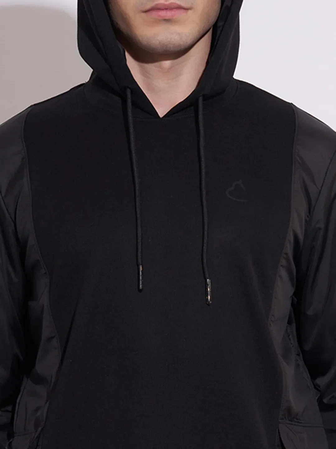 Black Regular Fit  Long Sleeves Men's Hoodie by Being Human Clothing - Image 5