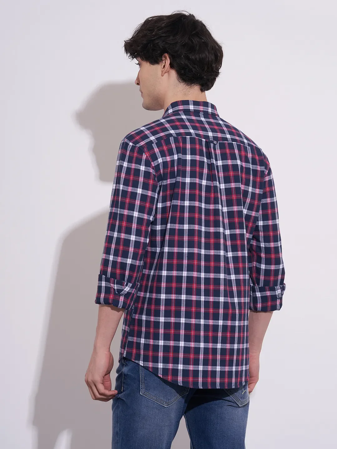 Blue Regular Fit Men's Shirt by Being Human Clothing - Image 3