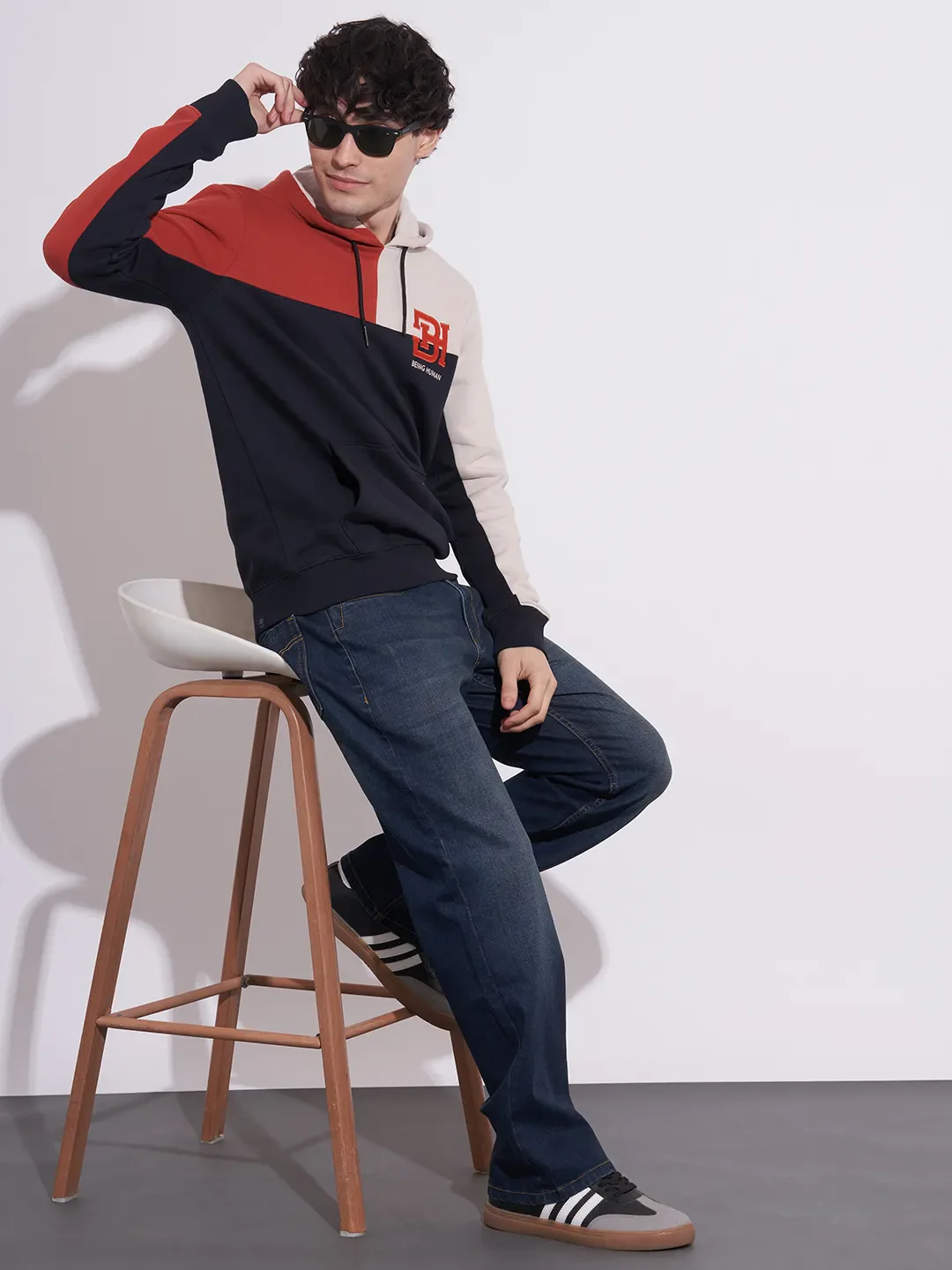 Dark Blue Boot Cut Fit Denims For Men By Being Human Clothing - Image 4