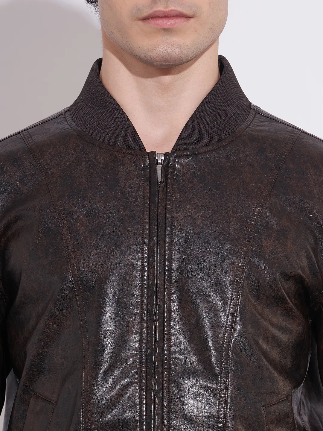 Wine Regular Fit Men's Jacket by Being Human Clothing - Image 5