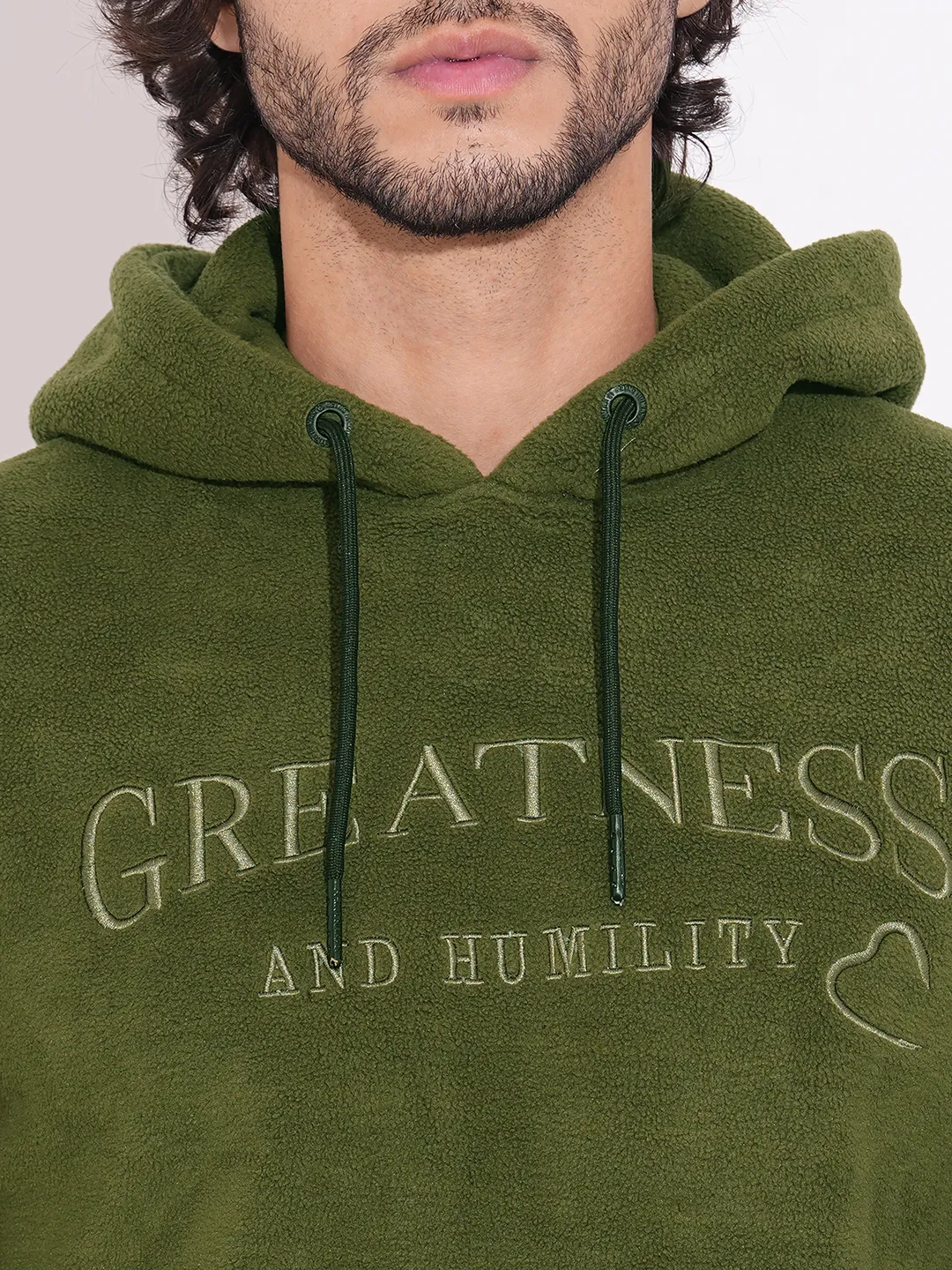 Green Regular Fit  Long Sleeves Men's Hoodie by Being Human Clothing - Image 5