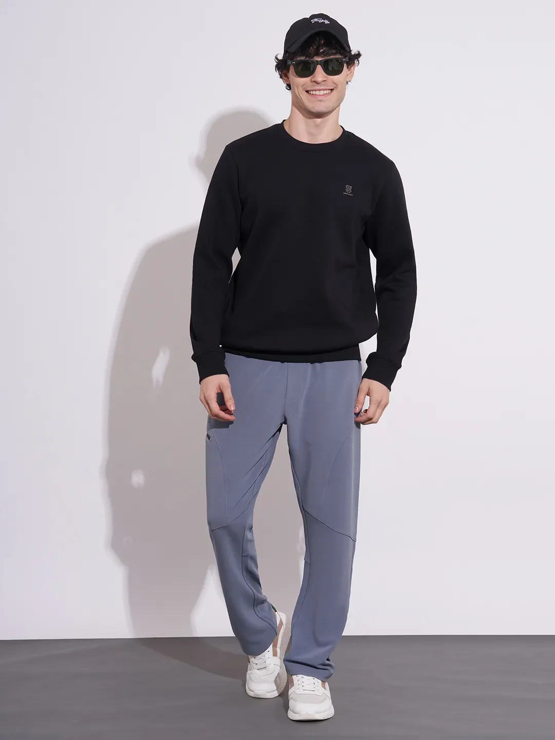 Grey Regular Fit Polyester Blend Men's Track Pants by Being Human Clothing - Image 4