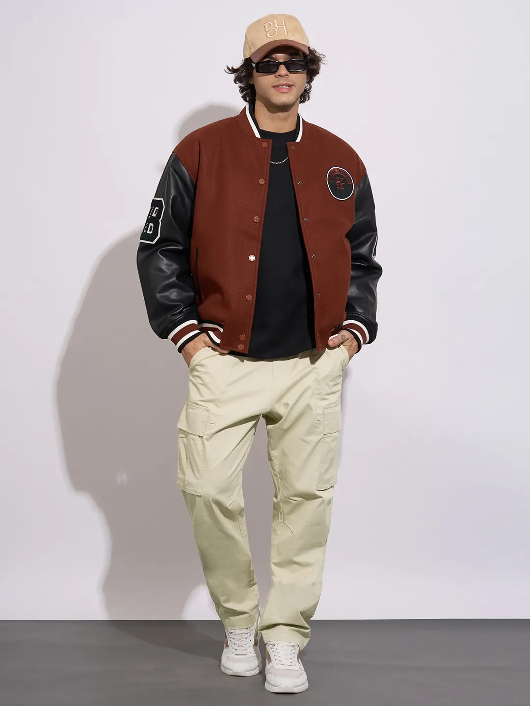 Khaki Regular Fit Cargos for Men By Being Human Clothing - Image 4