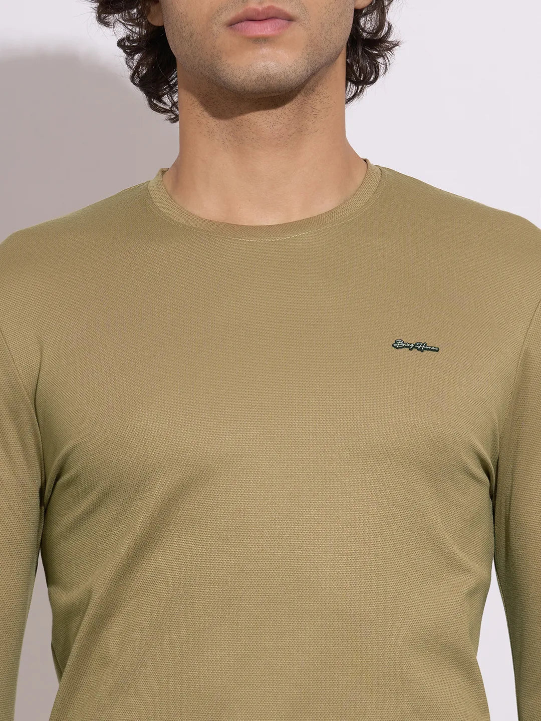 Brown Moderno Fit Round Neck Men's T-Shirt by Being Human Clothing - Image 5