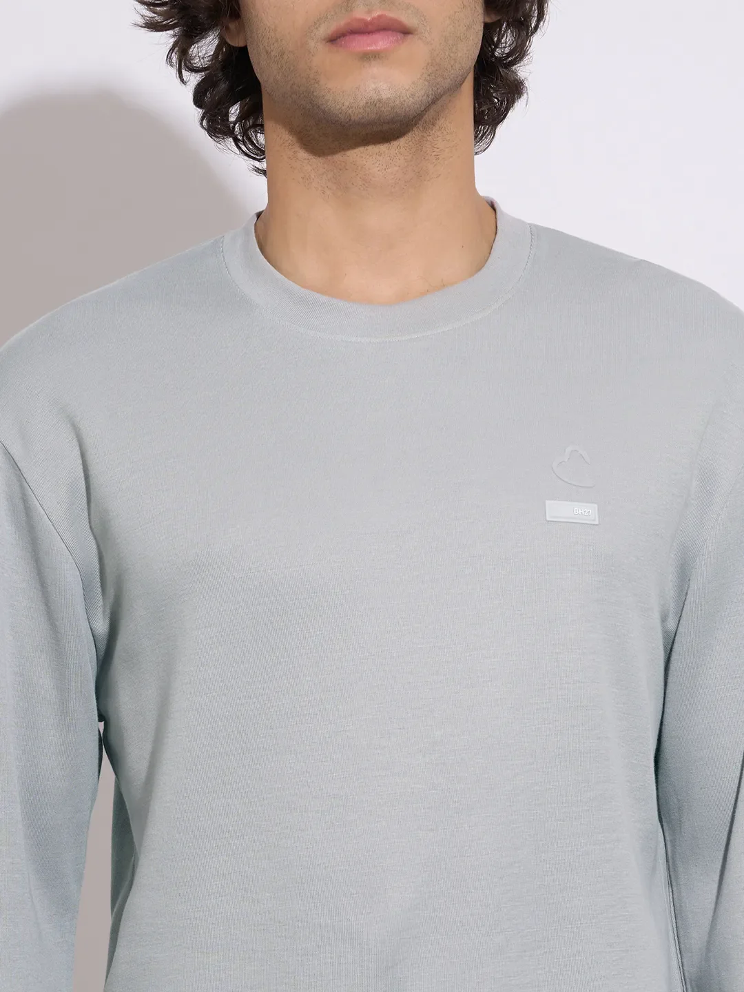 Dark Grey Easy Fit Men's Long Sleeves T-Shirt by Being Human Clothing - Image 5