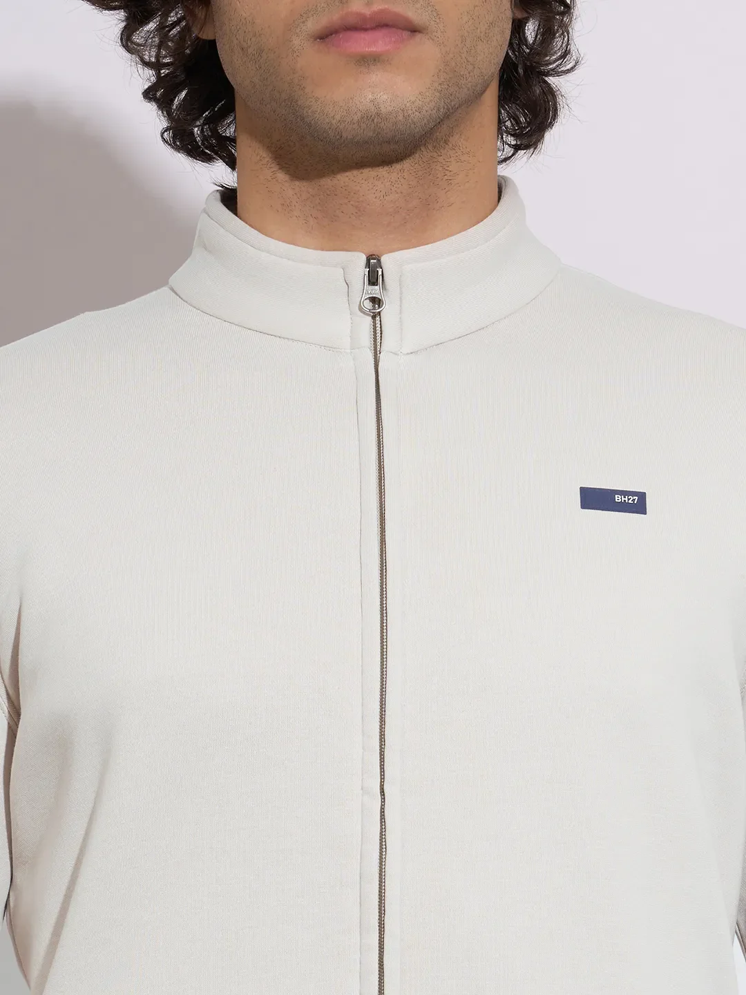 Grey Regular Fit Round Neck Men's Sweatshirt by Being Human Clothing - Image 5