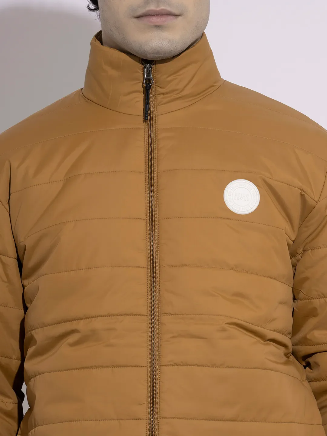 Mustard Regular Fit Men's Jacket by Being Human Clothing - Image 5