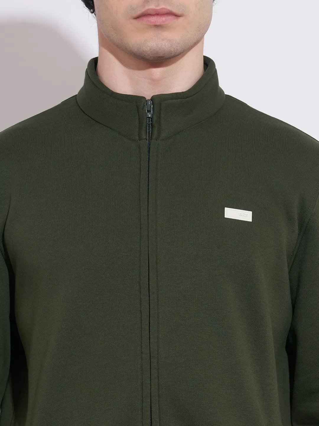 Olive Regular Fit Round Neck Men's Sweatshirt by Being Human Clothing - Image 5