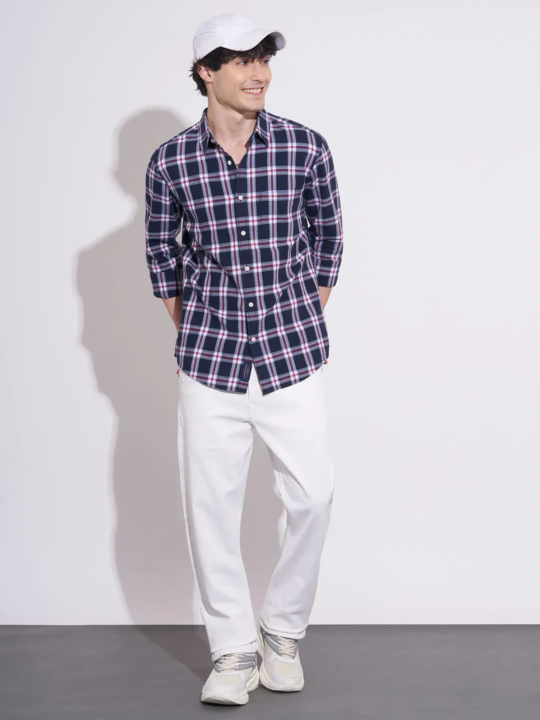 White Boot Cut Fit Denims For Men By Being Human Clothing - Image 4