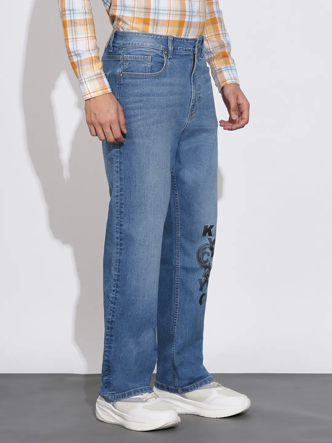 Blue Anti Fit Denims For Men By Being Human Clothing - Image 2