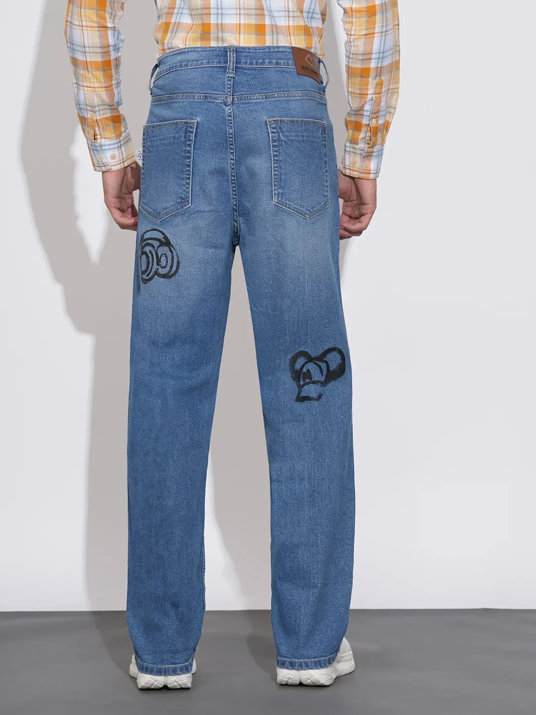 Blue Anti Fit Denims For Men By Being Human Clothing - Image 3