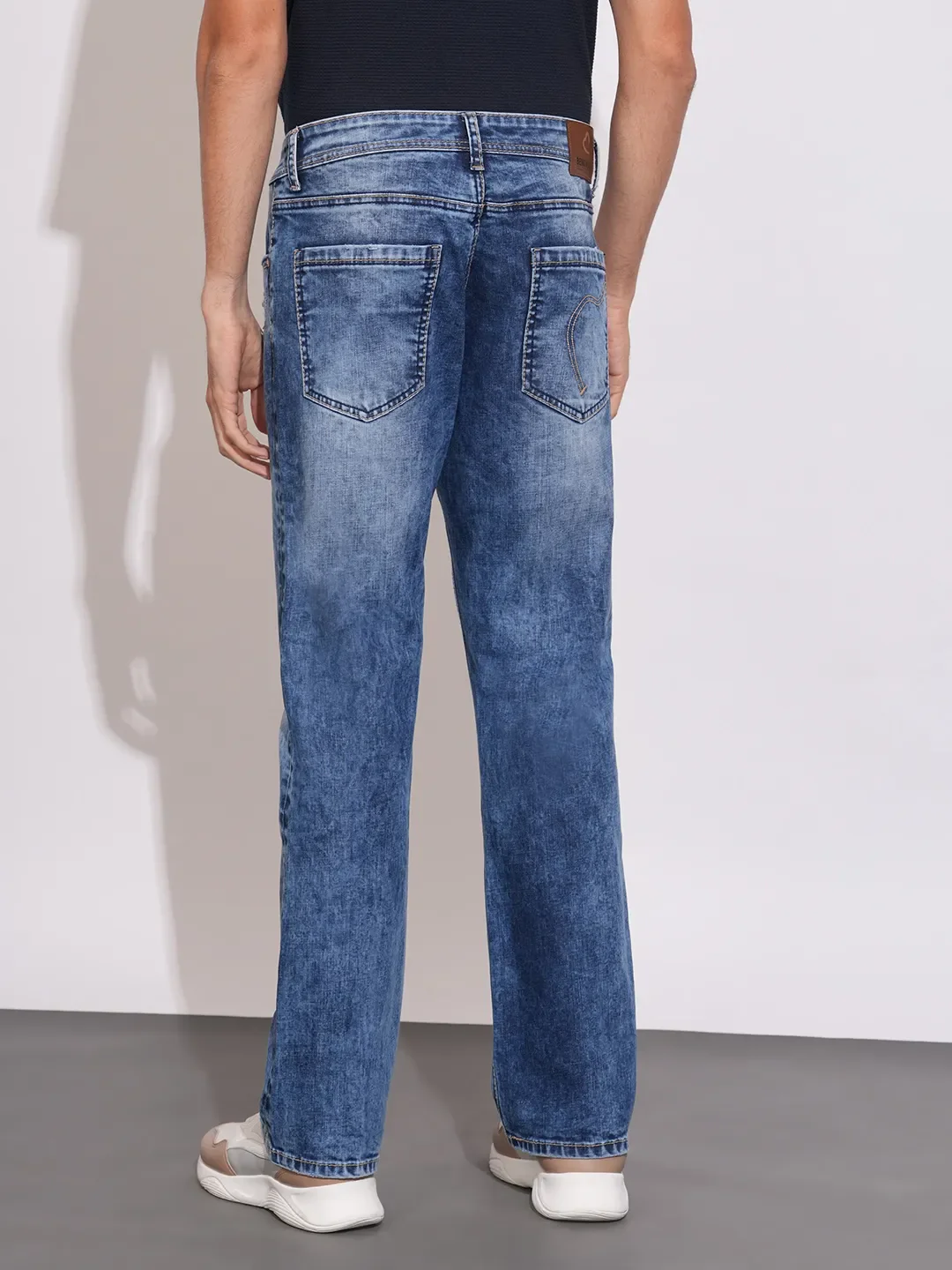 Blue Boot Cut Fit Denims For Men By Being Human Clothing - Image 3