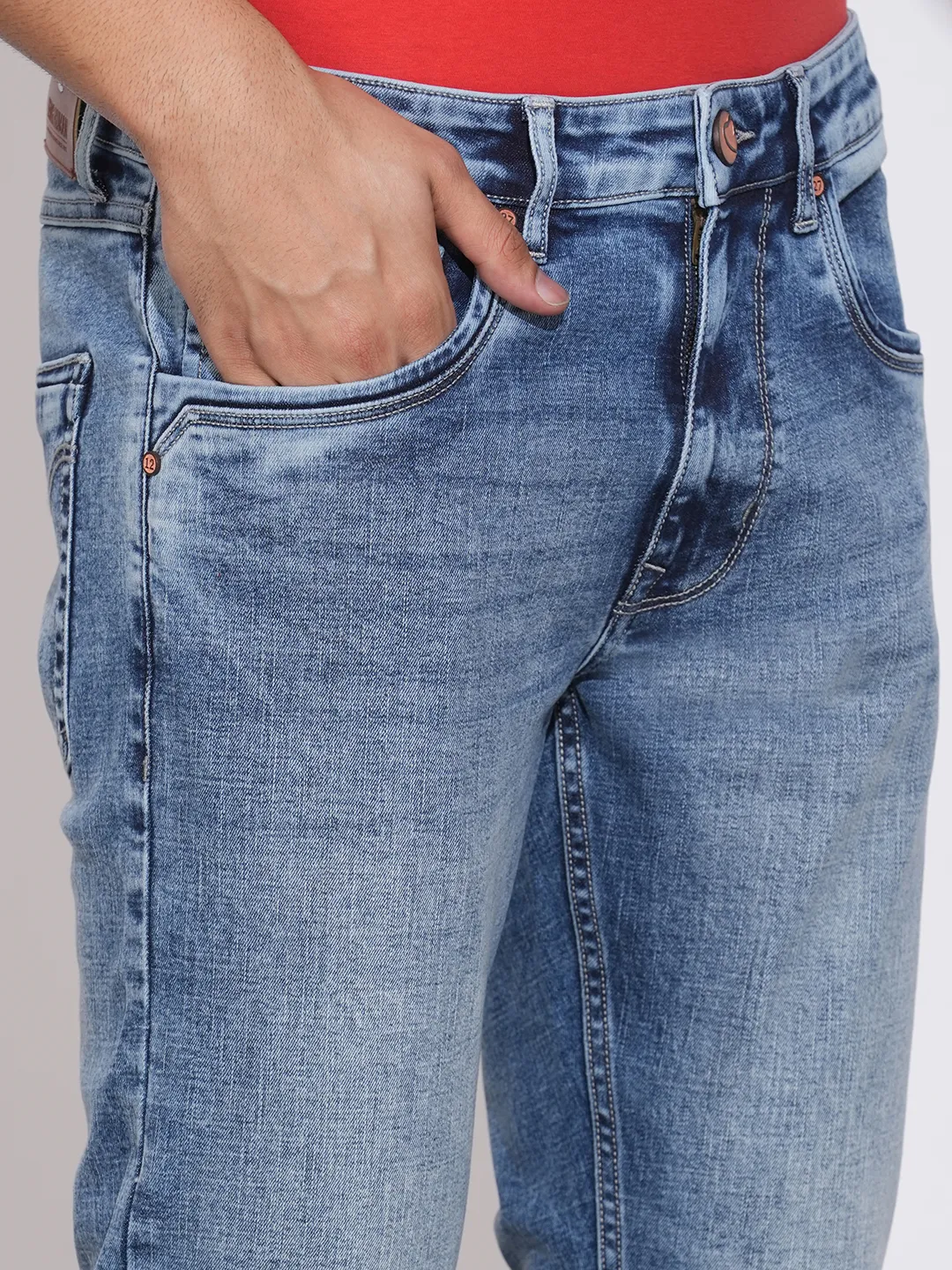 Blue Slim Fit Denims For Men By Being Human Clothing - Image 5
