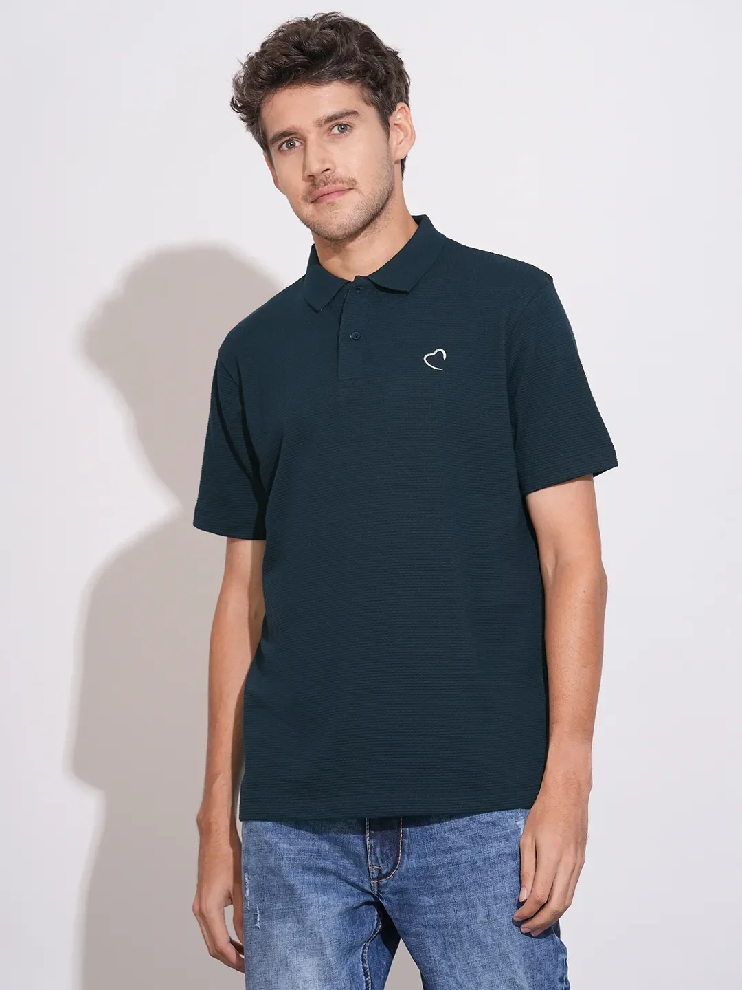 Navy Easy Fit Men's Polo T-Shirt by Being Human Clothing