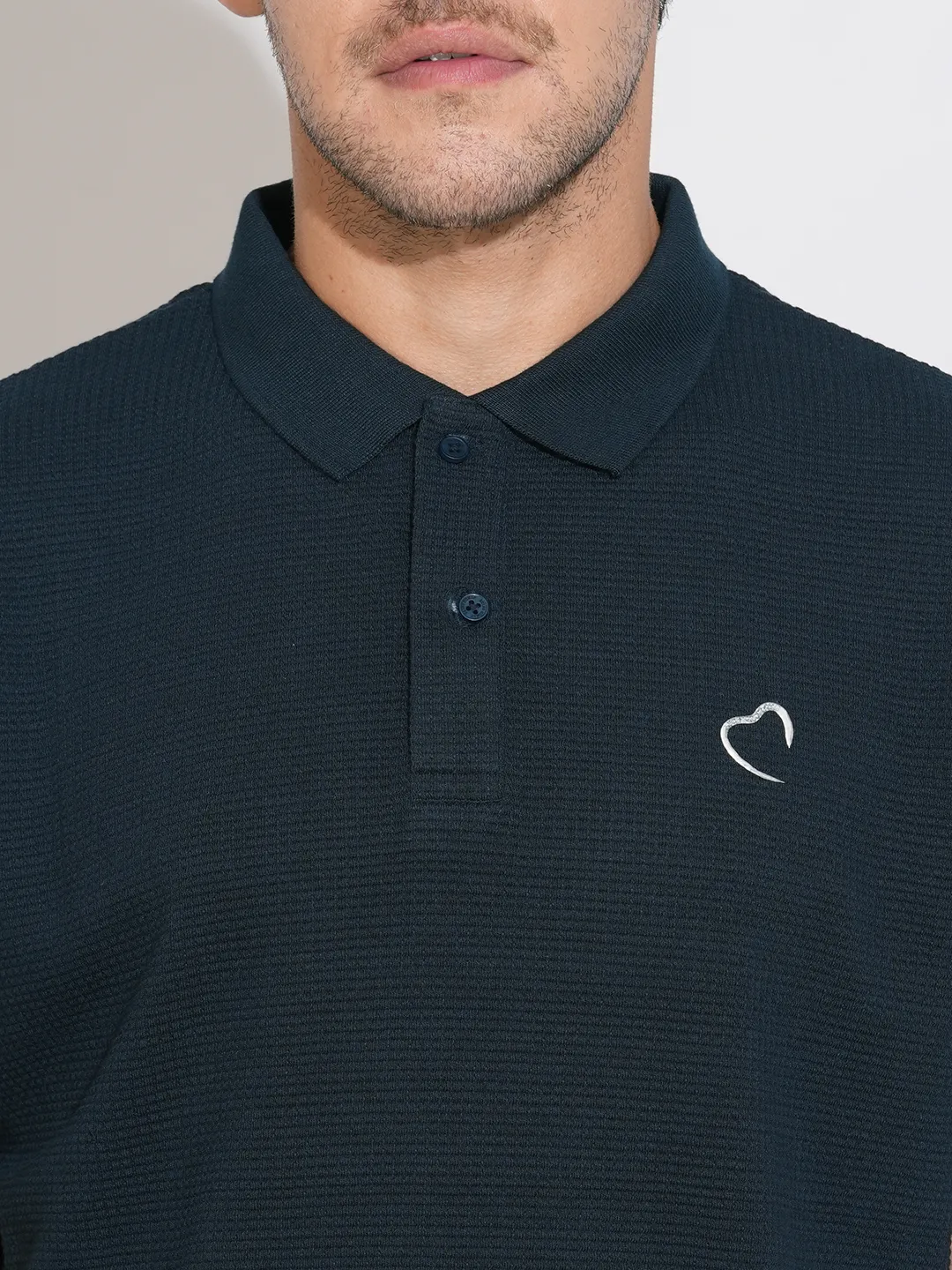 Navy Easy Fit Men's Polo T-Shirt by Being Human Clothing - Image 5