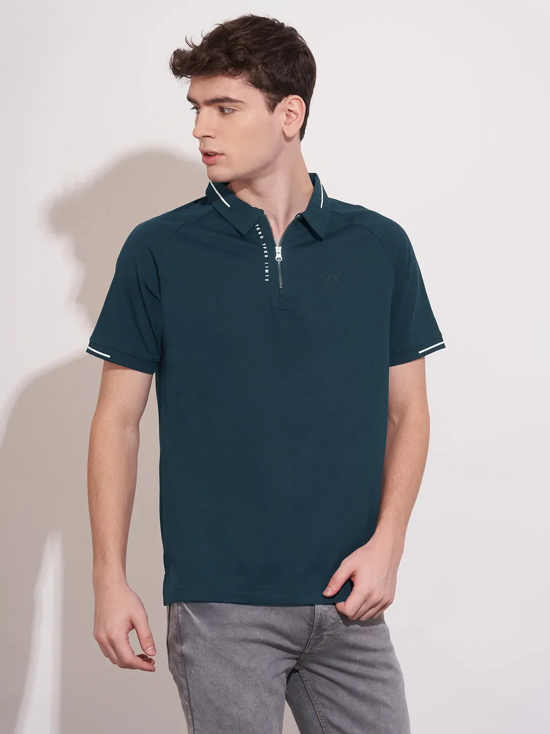 Blue Regular Fit Men's Polo T-Shirt by Being Human Clothing - Image 2