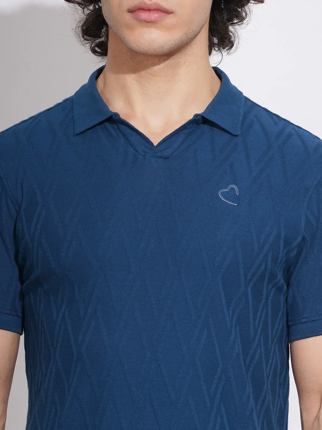 Navy Regular Fit Men's Polo T-Shirt by Being Human Clothing - Image 5