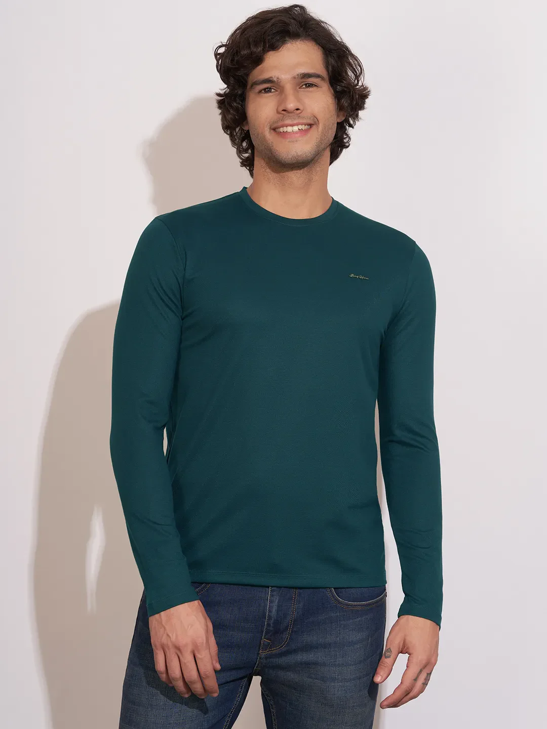 Navy Moderno Fit Round Neck Men's T-Shirt by Being Human Clothing
