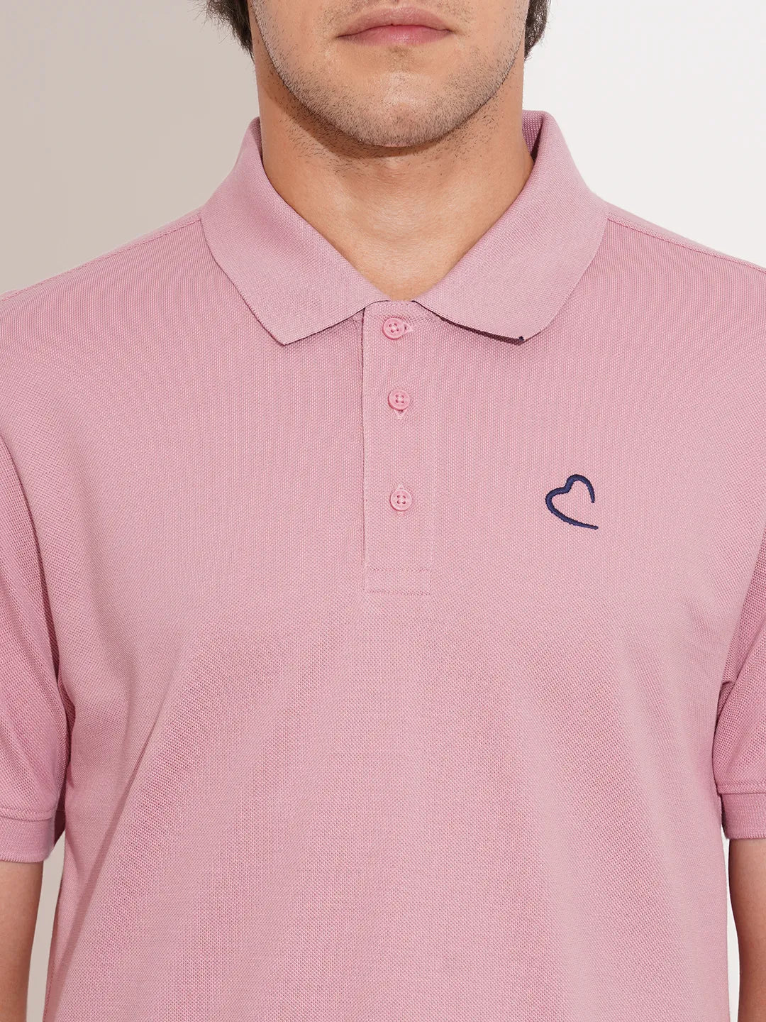 Pink Regular Fit Men's Polo T-Shirt by Being Human Clothing - Image 5