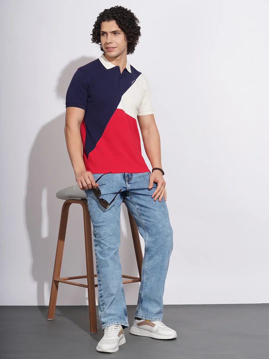Red Regular Fit Men's Polo T-Shirt by Being Human Clothing - Image 4