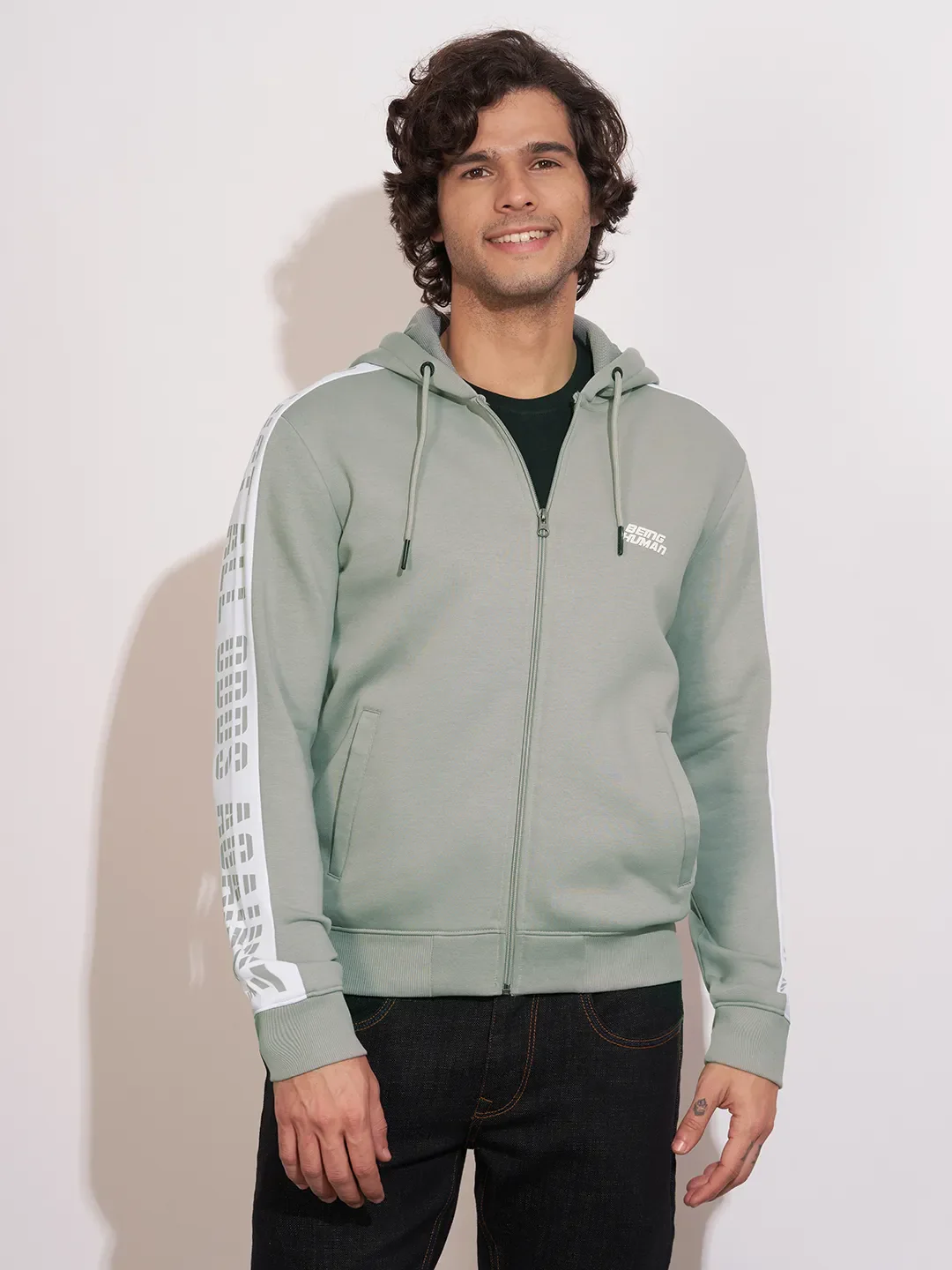 Silver Regular Fit Men's Hoodie by Being Human Clothing