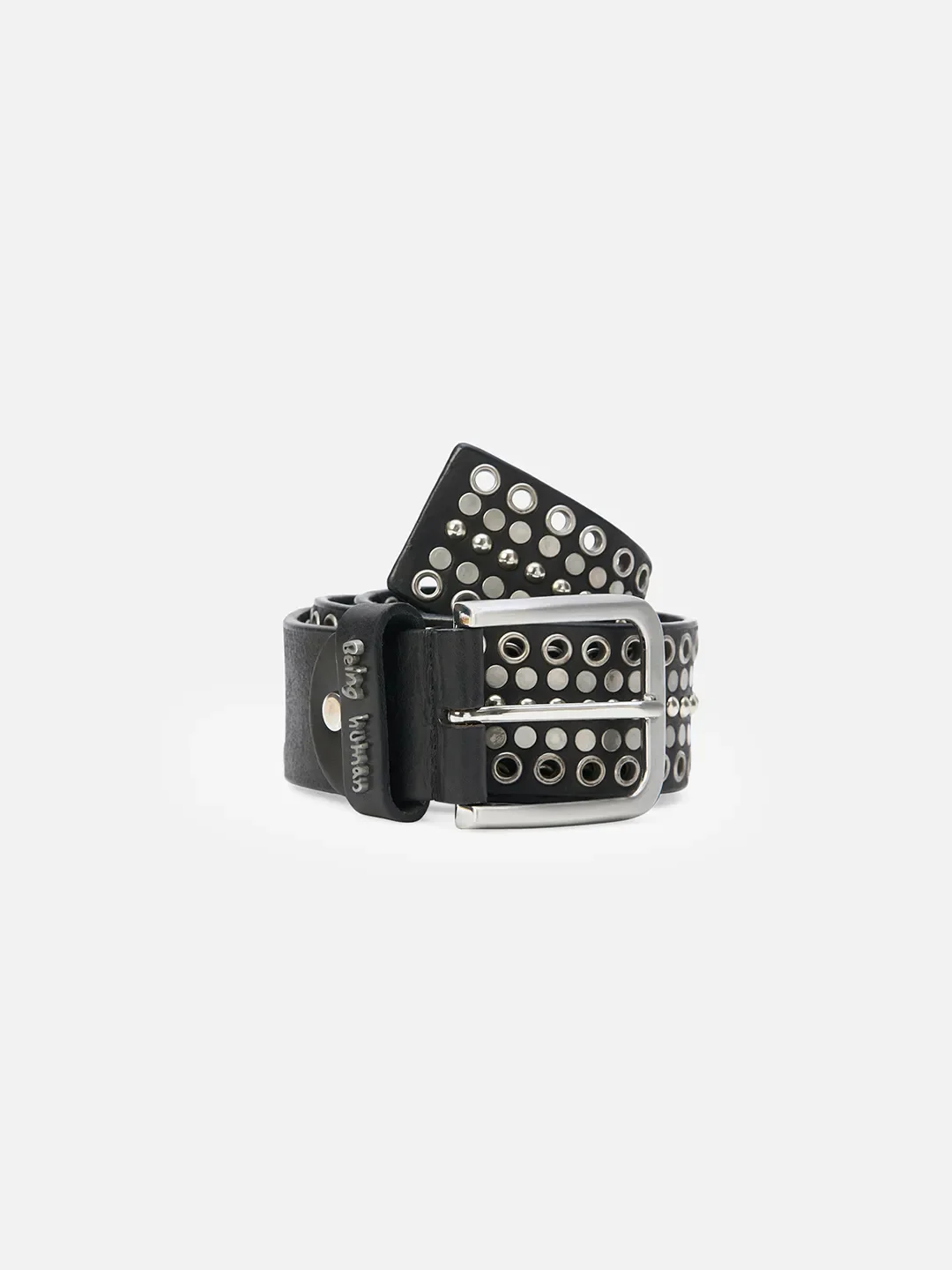 Black Leather Men's Belt By Being Human Clothing - Image 5