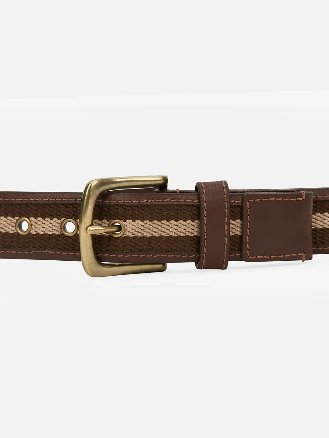 Brown Cotton Men's Belt By Being Human Clothing - Image 3