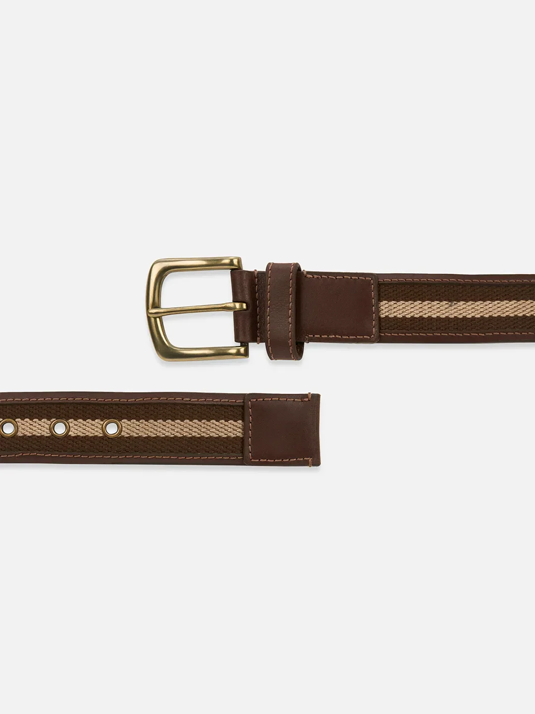 Brown Cotton Men's Belt By Being Human Clothing - Image 4
