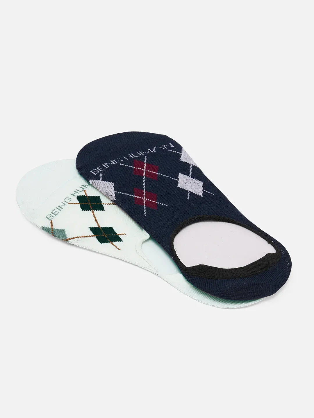 White Cotton Blend Men's Socks by Being Human Clothing - Image 3