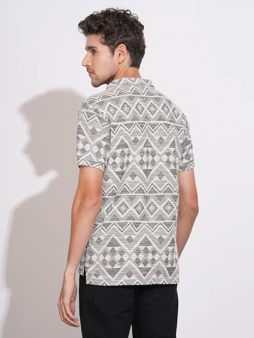 White Easy Fit Men's Polo T-Shirt by Being Human Clothing - Image 3