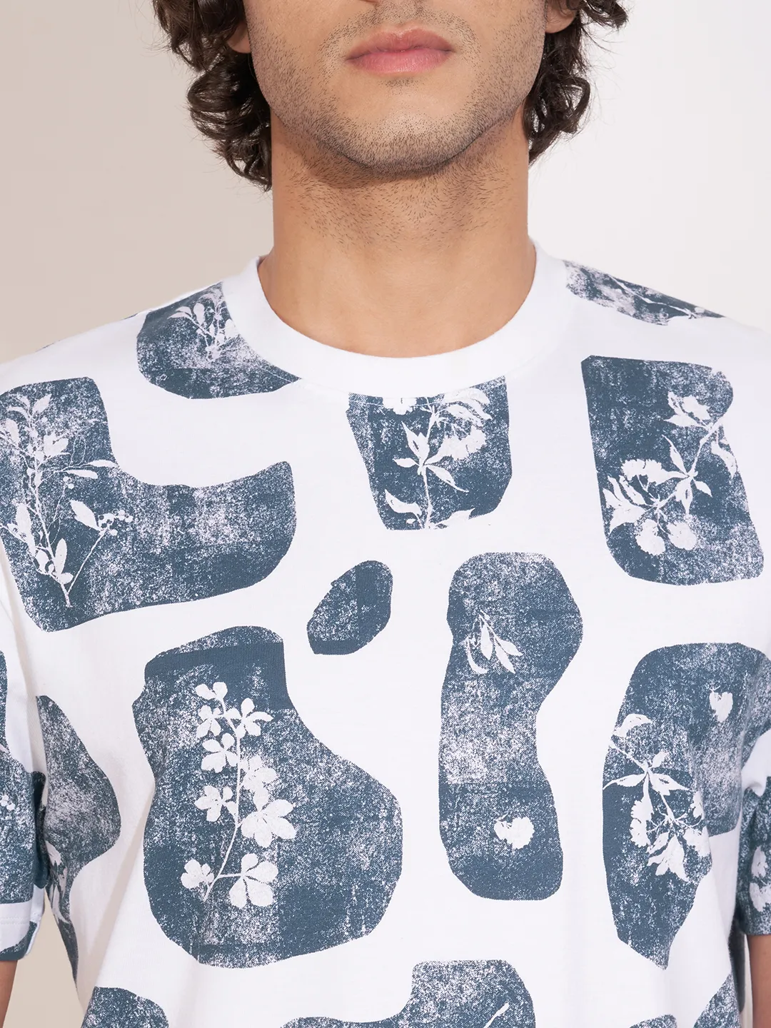 White Easy Fit Round Neck Men's T-Shirt by Being Human Clothing - Image 5
