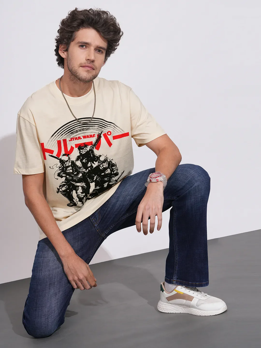 White Easy Fit Round Neck Men's T-Shirt by Being Human Clothing - Image 6