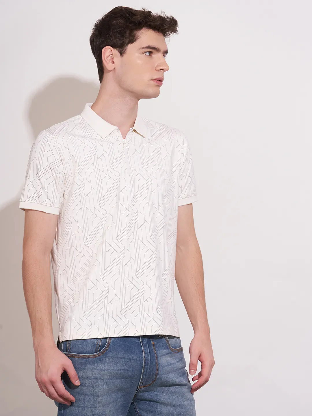 Blue Regular Fit Men's Polo T-Shirt by Being Human Clothing - Image 2
