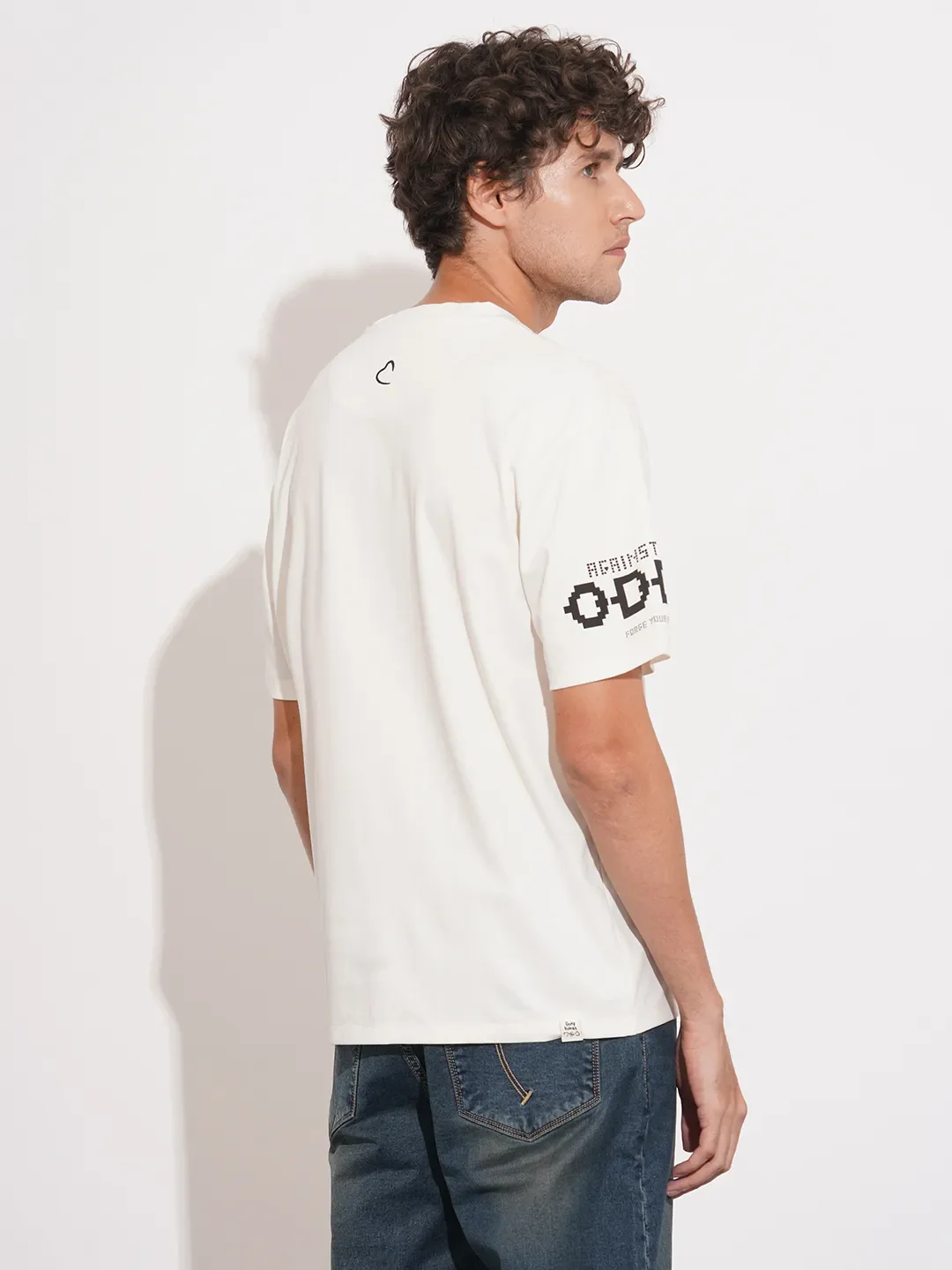 White Easy Fit Men's Short Sleeves T-Shirt by Being Human Clothing - Image 3