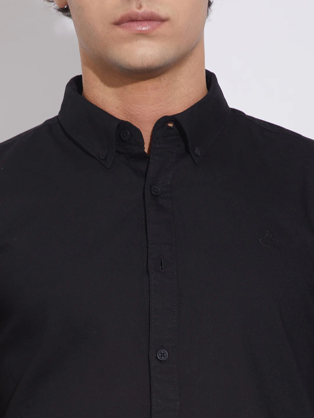 Black Moderno Fit Regular Collar Shirt for Men by Being Human Clothing - Image 5