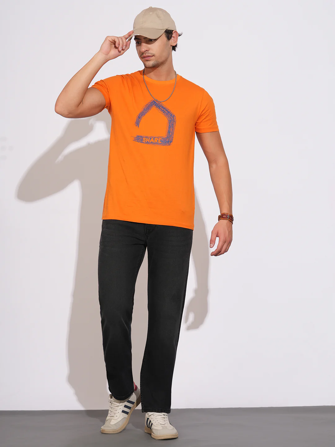 Black Straight Fit Denims for Men by Being Human Clothing - Image 4